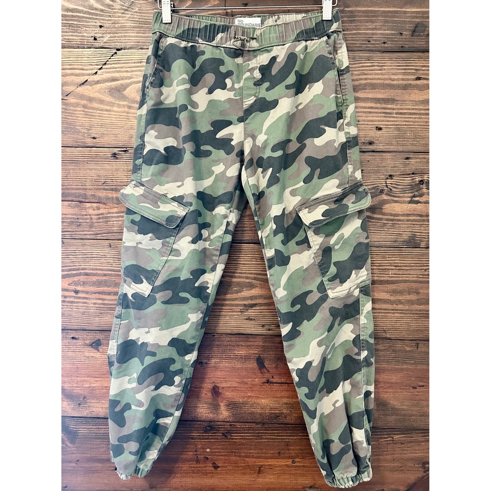 Green Camo Cargo Joggers Women's S 4-6 Utility Pant